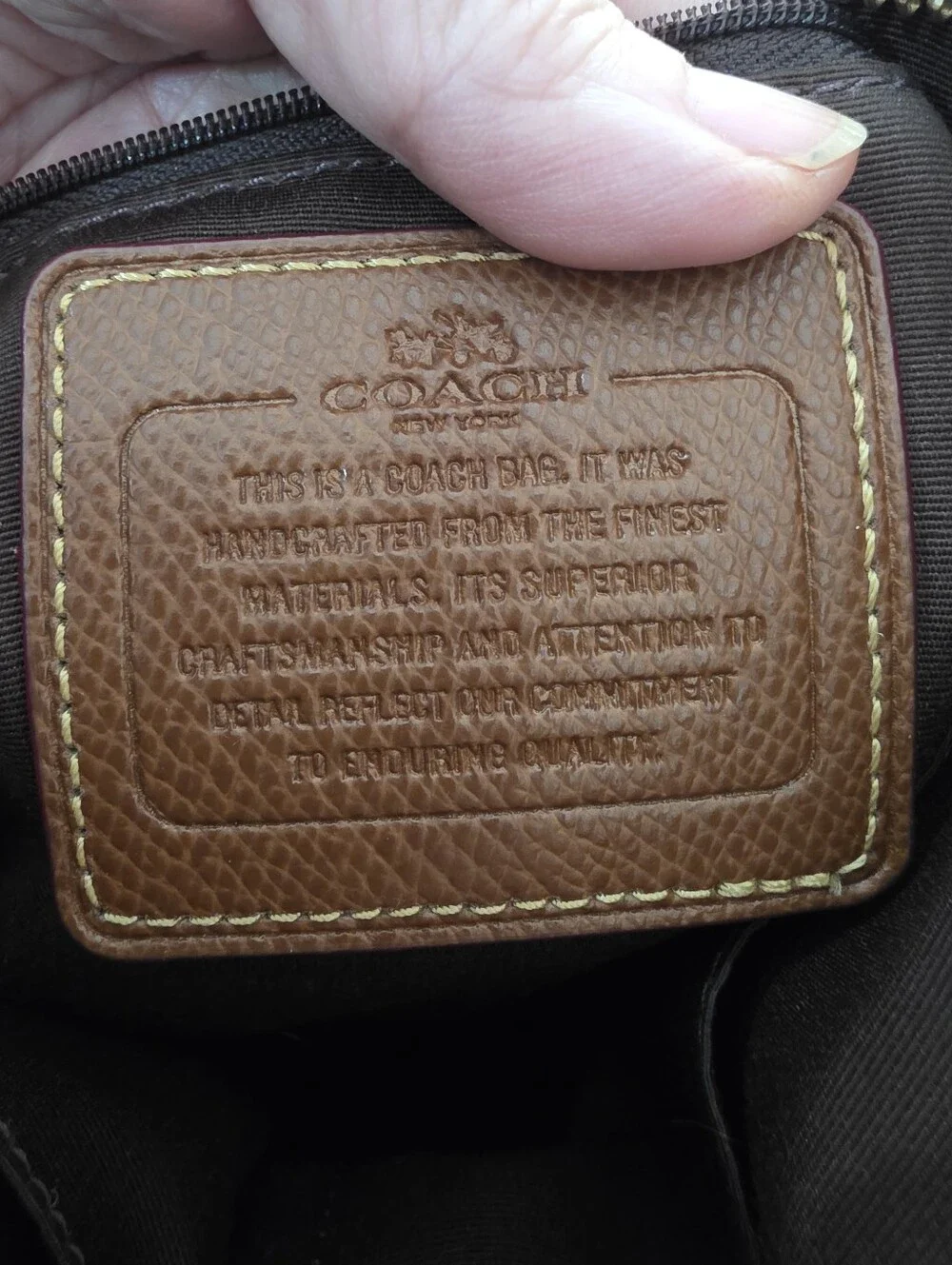 Coach Signature Crossbody File Bag in Saddle/Tan Canvas